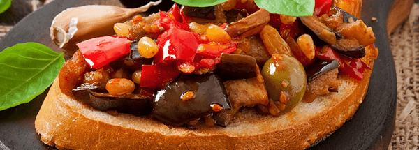 caponata con bruschette