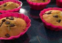 muffin con gocciole di cioccolato