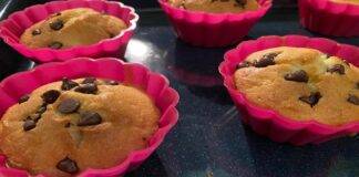 muffin con gocciole di cioccolato