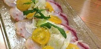 Carpaccio di spada con agrumi