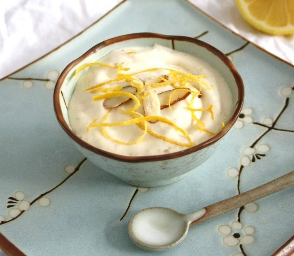 Crema al limone con le mandorle