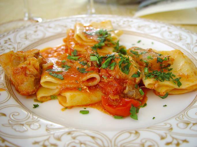 paccheri con pesce