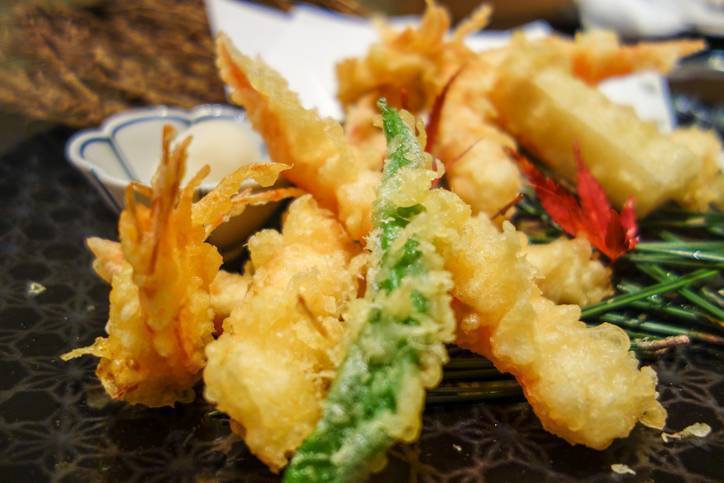 Tempura di pesce e verdure