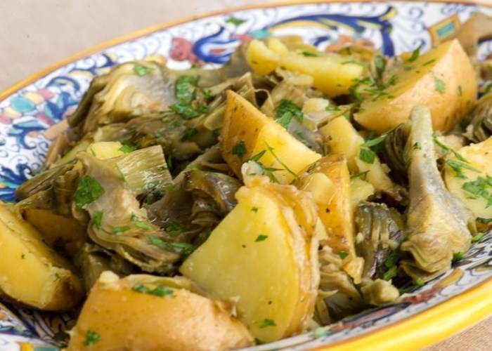 carciofi e patate