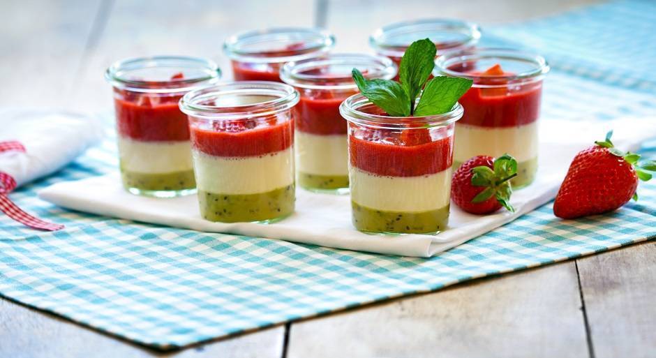 Bandiere di panna cotta