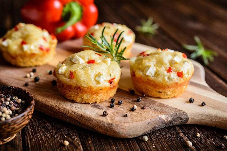 muffin peperoni e formaggio