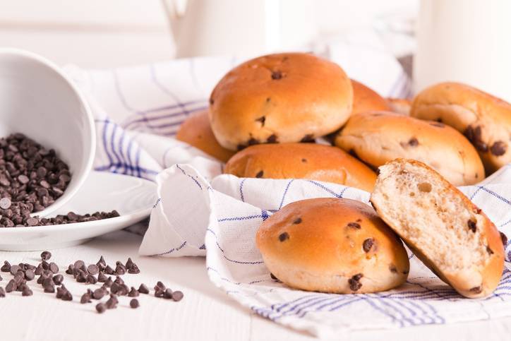 panini dolci con gocciole di cioccolato