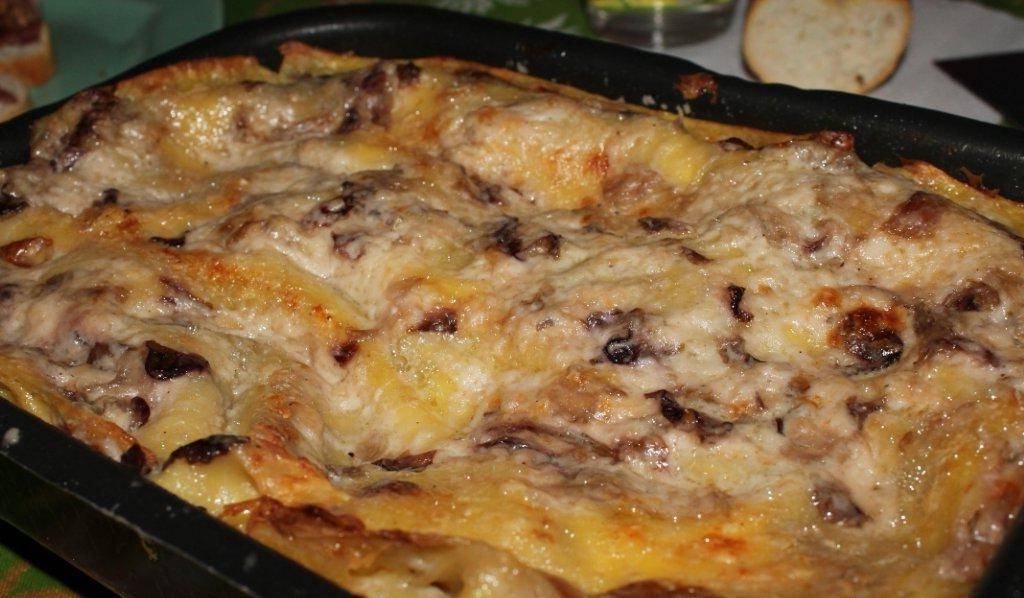 lasagne gorgonzola e radicchio