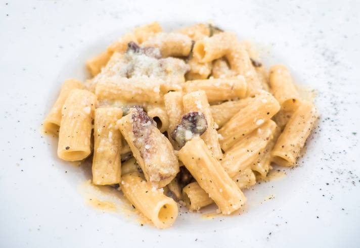 Carbonara con funghi