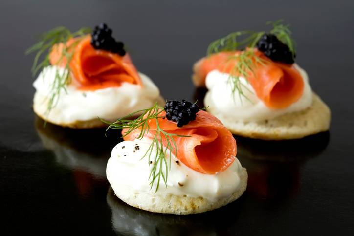 blinis al salmone