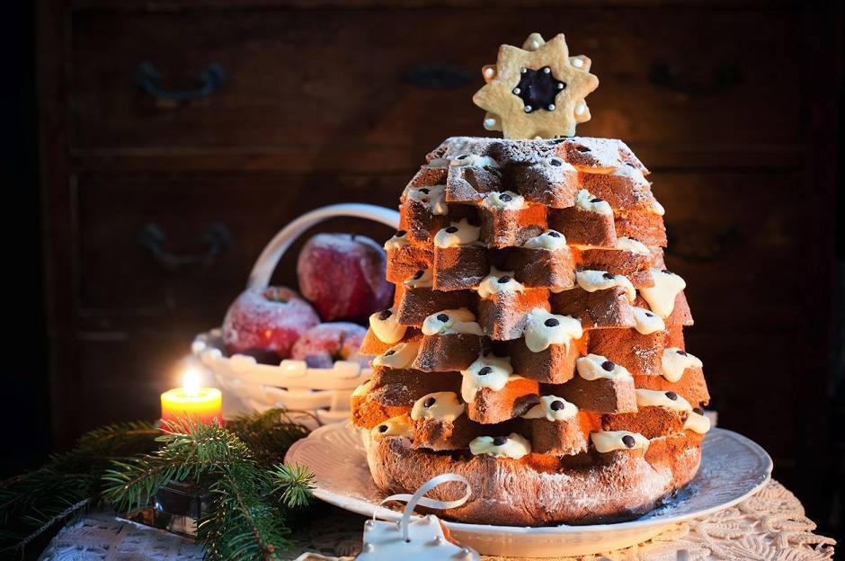 Pandoro farcito con ricotta e gocce di cioccolato