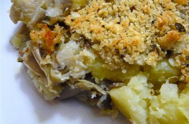 sfprmato di patate e carciofi al forno