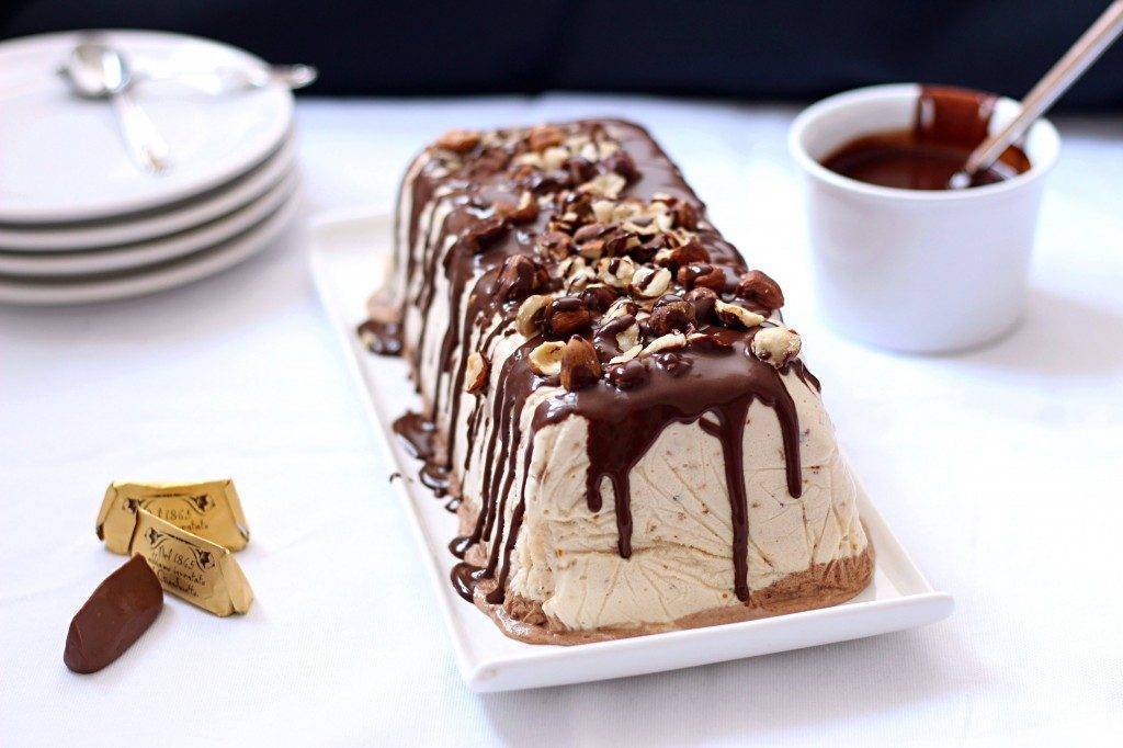 semifreddo al torrone con gianduia