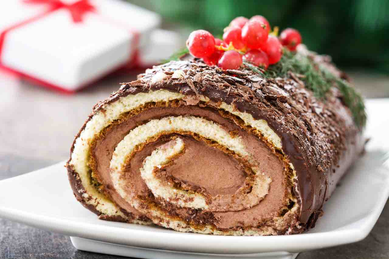Tronchetto Di Natale Con Ricotta E Cioccolato.Tronchetto Di Natale Con Crema Di Marroni Il Dolce Delle Feste