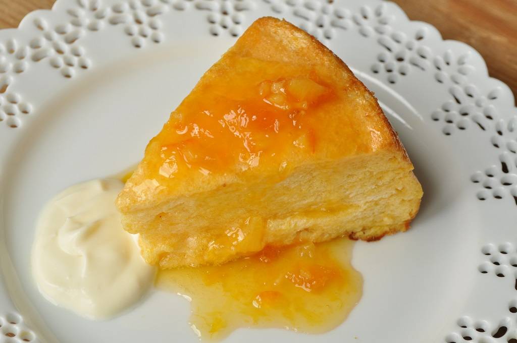 Souffle cake with orange