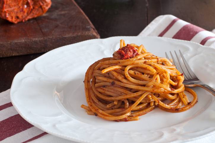 Tonnarelli con la nduja