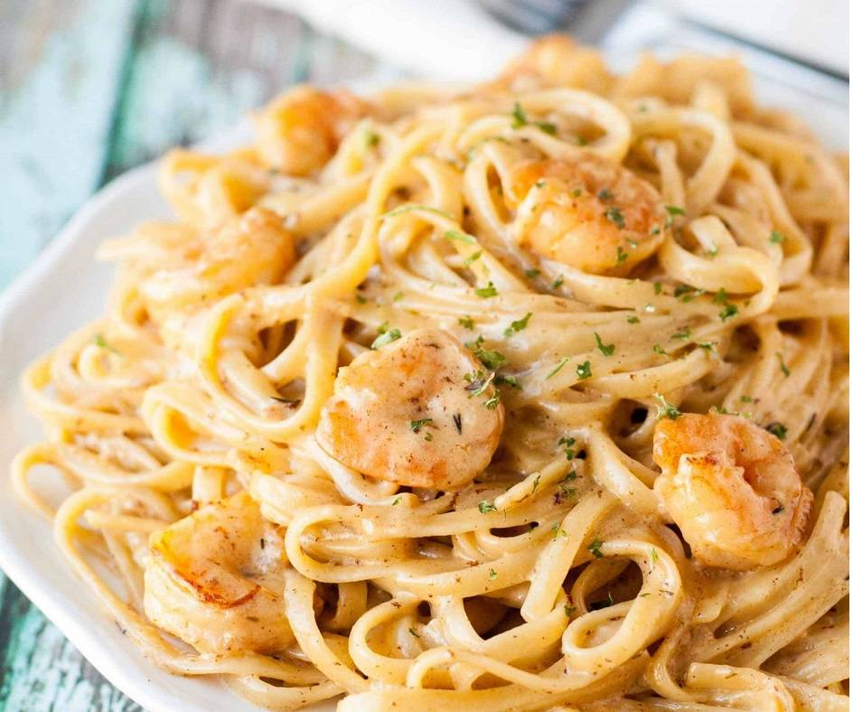 Linguine alla crema di gamberi