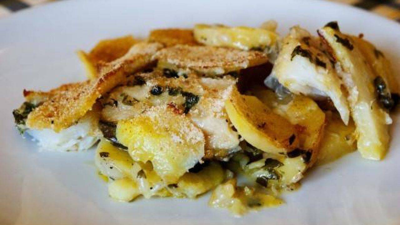 Ricetta Baccala Gratinato Con Olive E Patate Velocissima E Profumata
