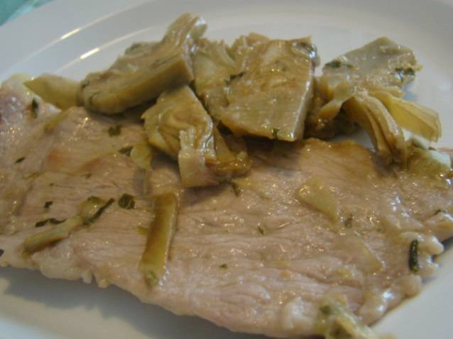 Scaloppine con Carciofi