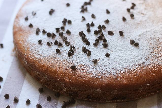 torta cinque minuti con gocciole di cioccolato