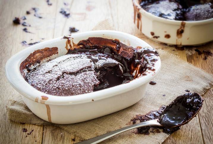 budino al cioccolato al forno