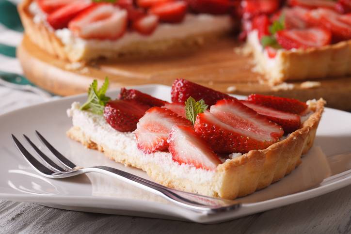 crostata ricotta con fragole