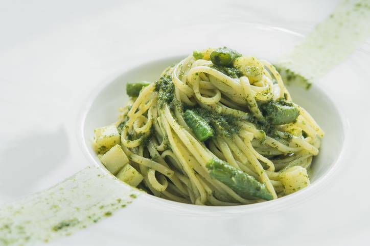 linguine al pesto di asparagi