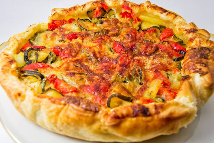 quiche di zucchine peperoni e patate