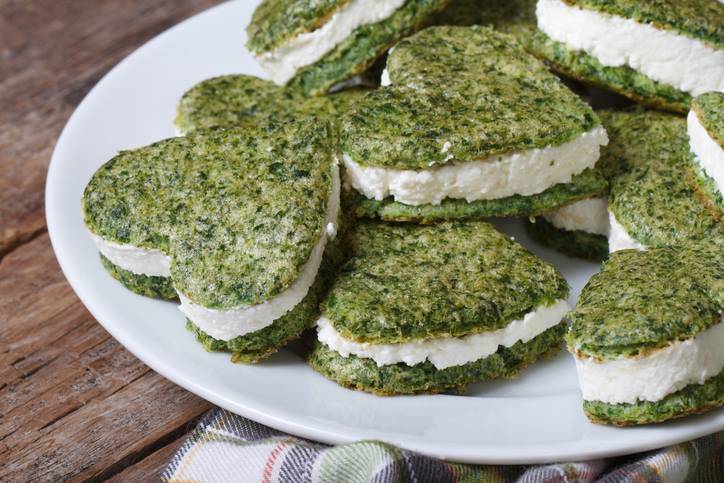 biscotti salati agli spinaci con philadelphia