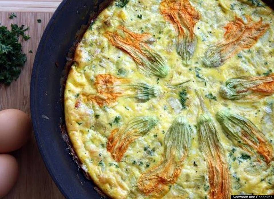 Frittata con Fiori di Zucca