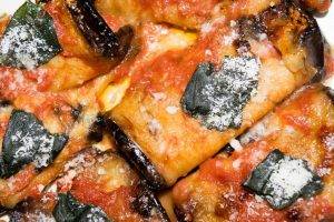 parmigiana di melanzane arrotolata