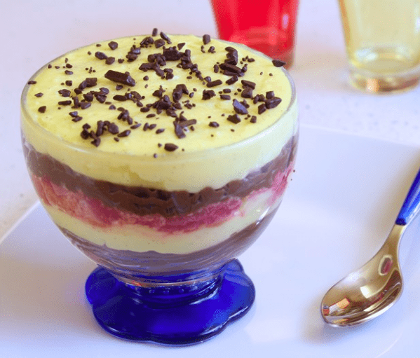 zuppa inglese con budino