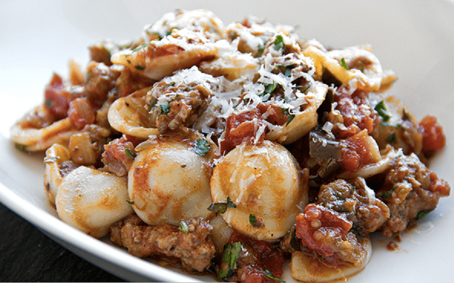 Orecchiette Salsiccia e Melanzane