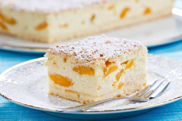 torta ricotta e pesche