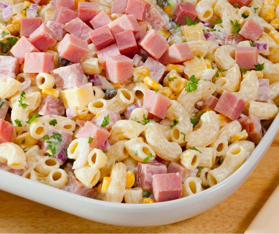 insalata di pasta con prosciutto cotto