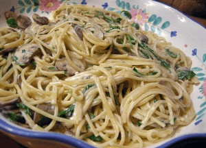 pasta funghi e panna