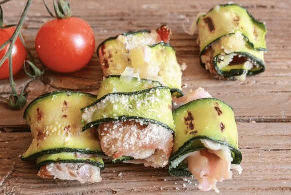 rotolini di zucchine al prosciutto