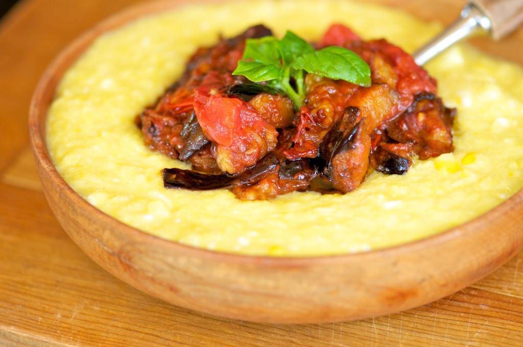 polenta con melanzane