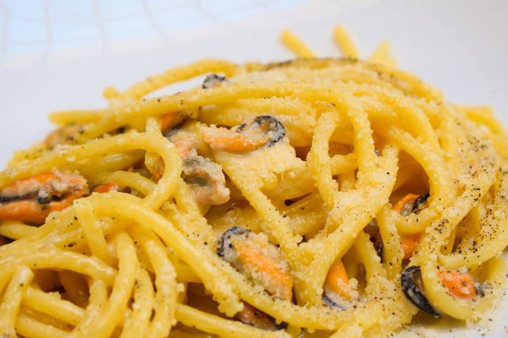 Spaghetti Cozze e Pecorino