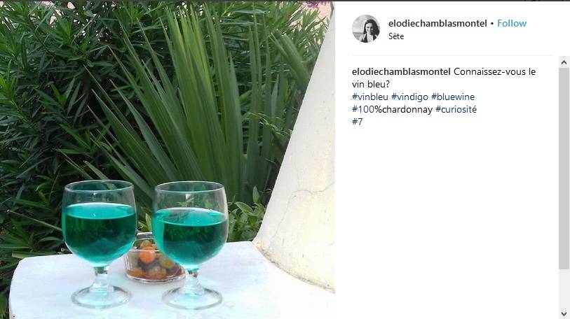 Arriva il vino blu - Foto Instagram