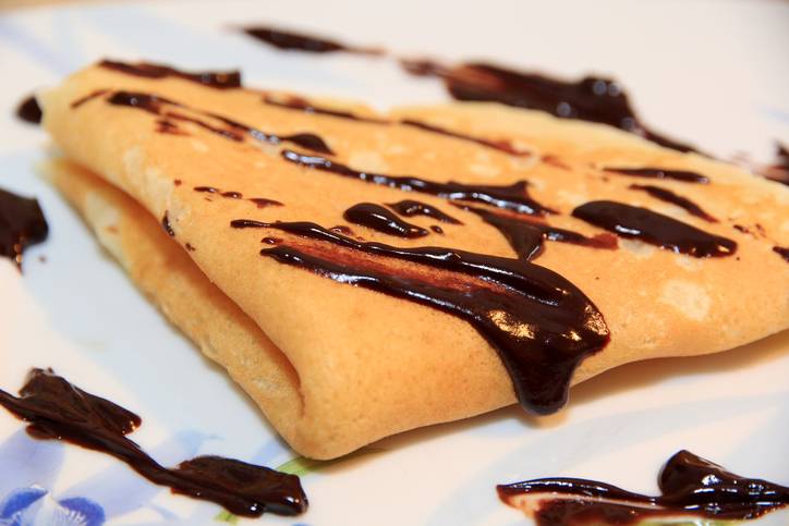 crepes di farina di castagne con mascarpone e cioccolato