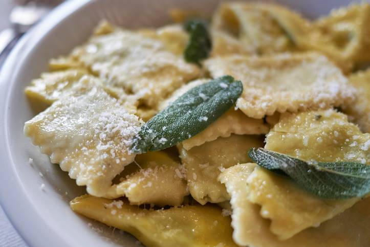 Ravioli Rucola e Ricotta al Burro e Salvia