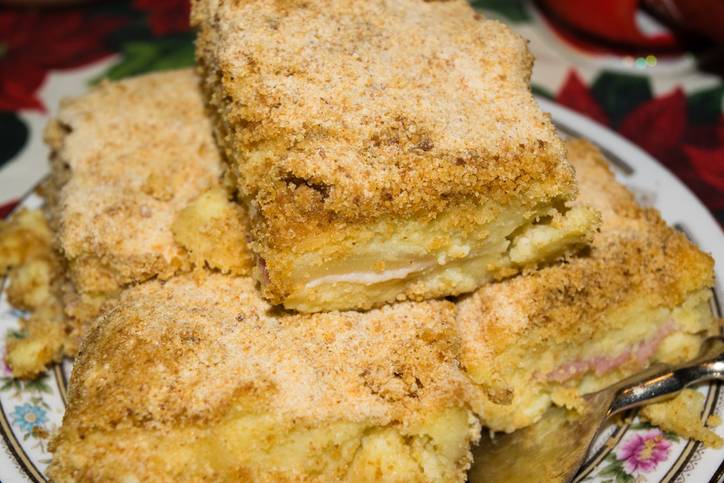 Gateau di Patate con Prosciutto e Formaggio