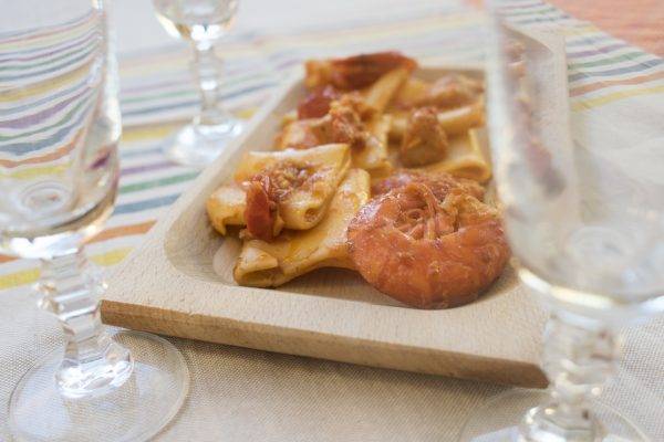 Paccheri alla crema di gamberi e brandy