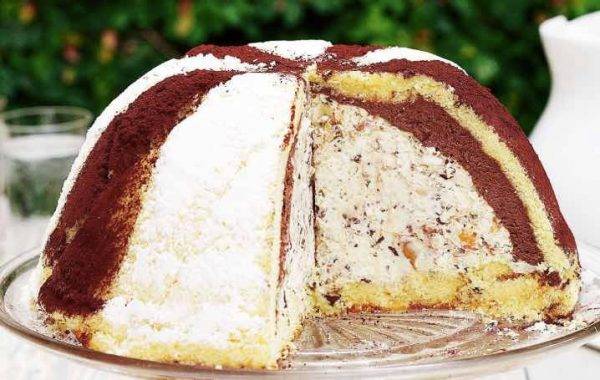 Torta zuccotto paradiso al tiramisù