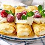 Crepes dolci con la ricotta