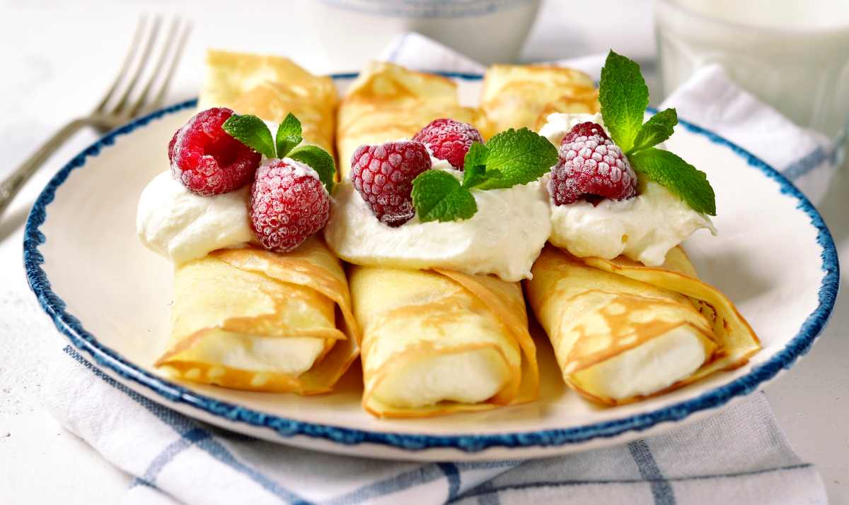 Crepes dolci con la ricotta