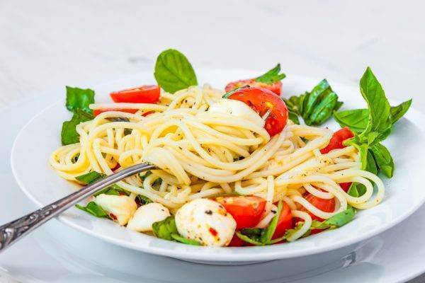 Spaghetti alla caprese light