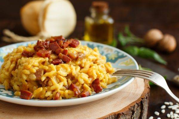 risotto alla zucca e guanciale