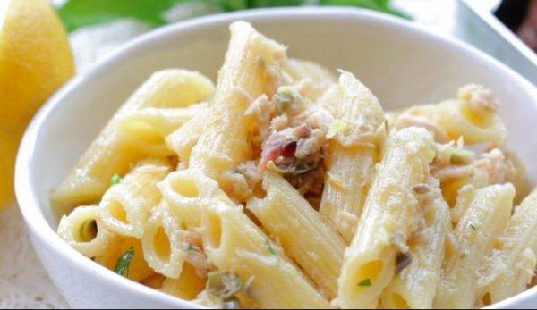 pasta tonno limone e stracciatella